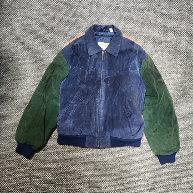 빈티지 누박 블루종 L