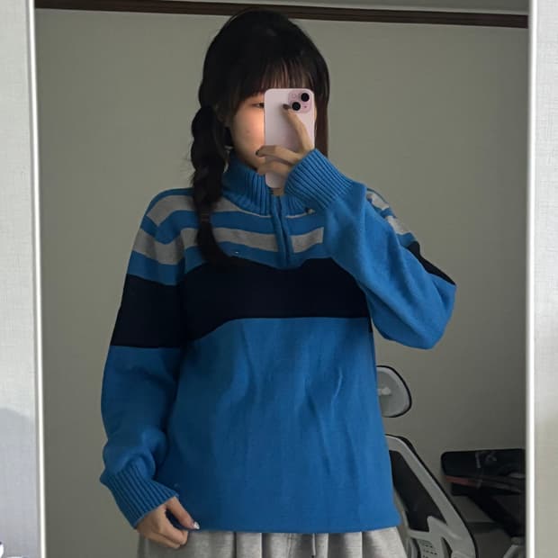 타미힐피거 반집업니트 XL