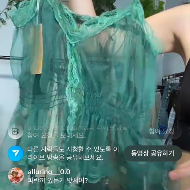 빈티지 페어리 시스루 슬리브리스 나시