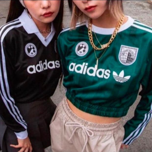 (새상품)아디다스(adidas) 사커 크롭 긴팔저지 S size