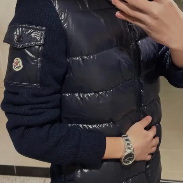 몽클레어 네이비 니트패딩 