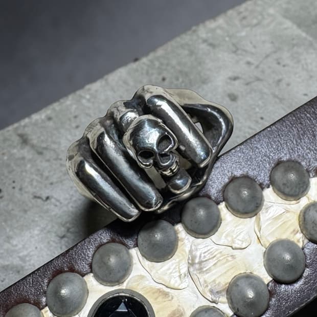 USA 빈티지 메멘토 모리 핸드크래프트 925 실버링