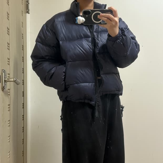 일본 빈티지 네이비 패딩