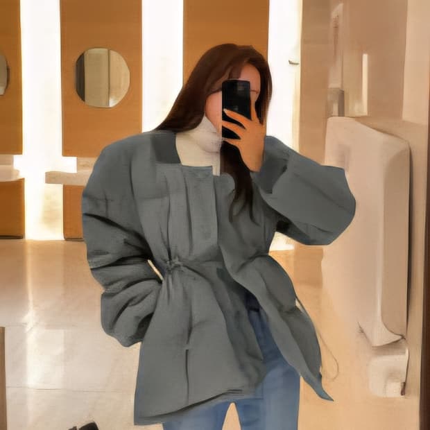 메이빈스 어깨 퍼프 모던 패딩 누빔자켓 코트