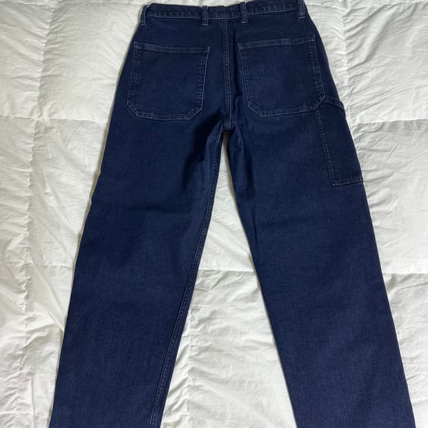 유니클로 와이드핏 카펜터 팬츠 S 다크네이비