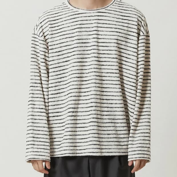 밈더워드로브 테리 스트라이프 롱슬리브 2