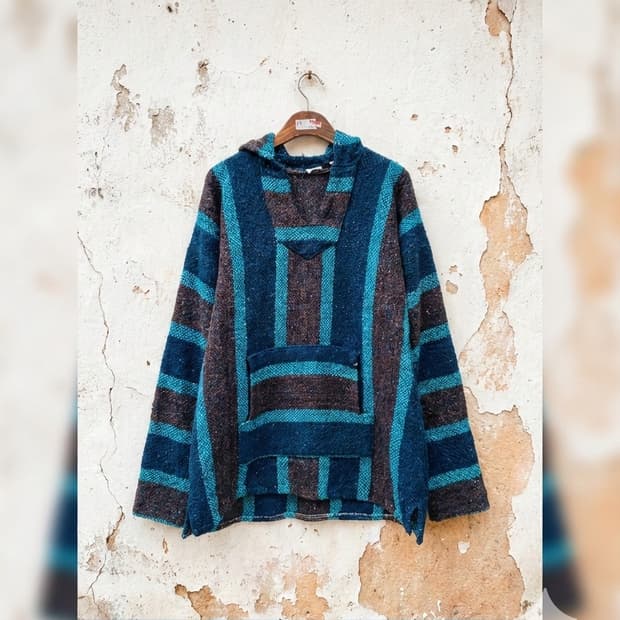  딥블루 빈티지 바하 후드