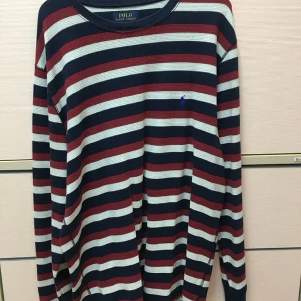 폴로 랄프로렌 스트라이프 와플 티셔츠 빈티지