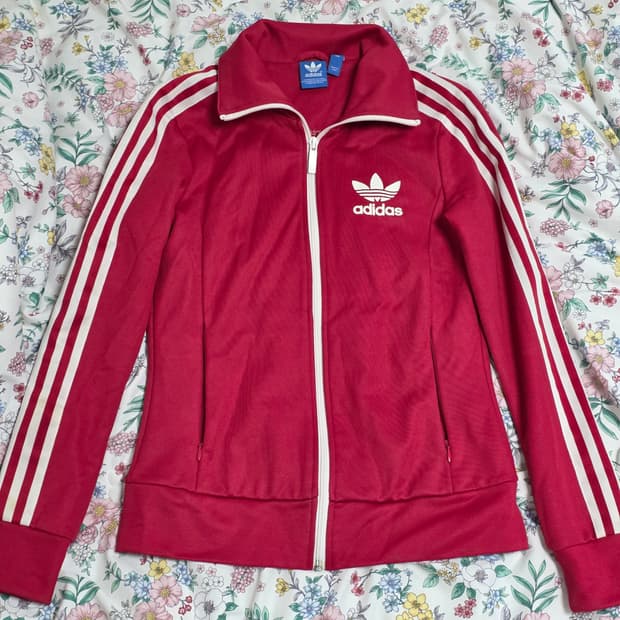 아디다스 유로파 딥핑크 져지 파이어버드 삼선트랙탑