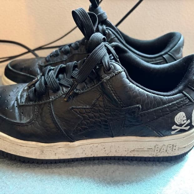 베이프 x 네이버후드 베이프 스타 로우 블랙