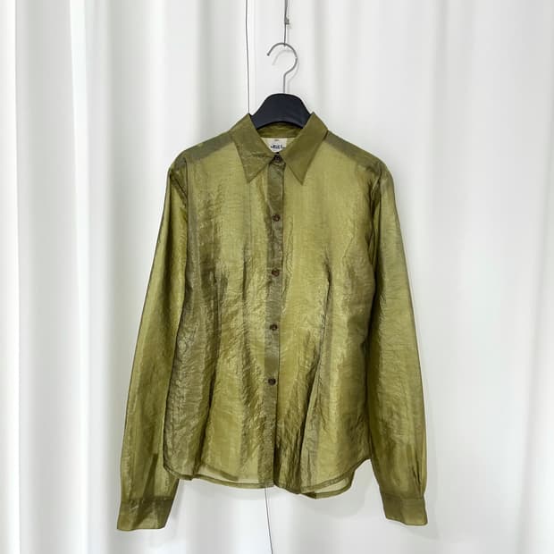 agnes b. linen blend shirt
