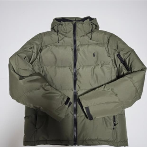 폴로 카키 덕다운 패딩 (S)