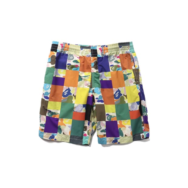 A BATHING APE Multi Check Swim shorts