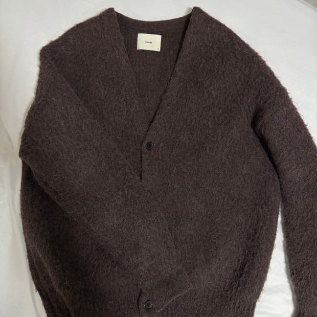 퍼렌 모헤어 가디건 브라운 2사이즈