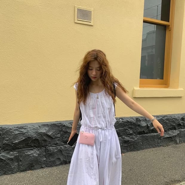 미닛뮤트 수린님 착용 린넨 레이스 원피스