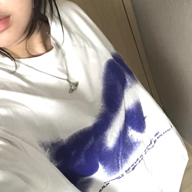 보세 블루 프린팅 티셔츠