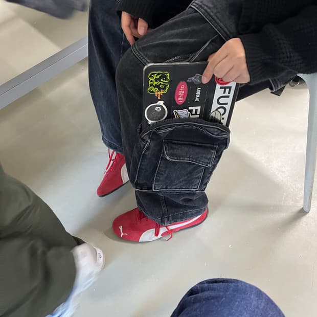 콜른 멀티 카고 데님 팬츠