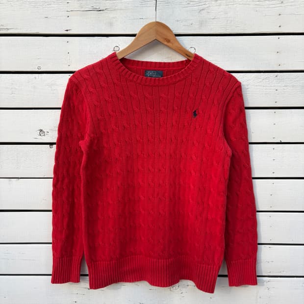 Polo 폴로 케이블 꽈배기 니트