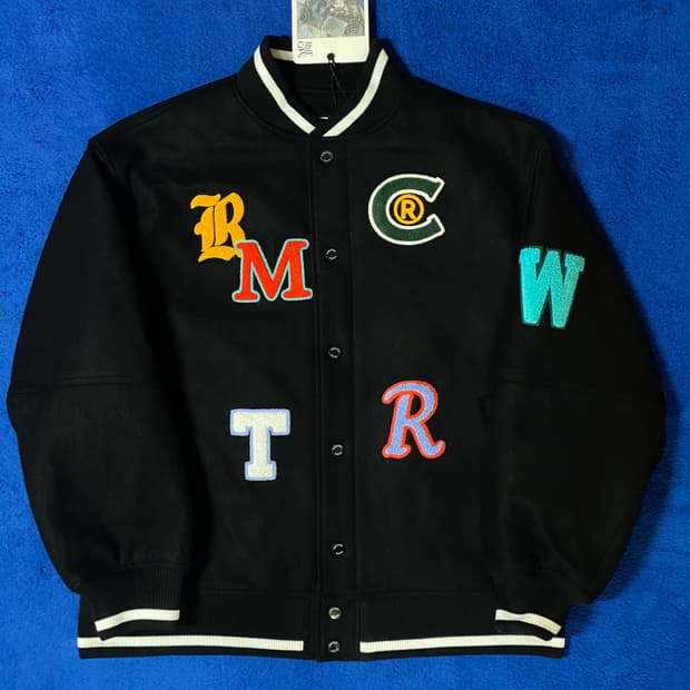 RomanticCrown 로맨틱크라운 아웃폰트 울 바시티 자켓 M