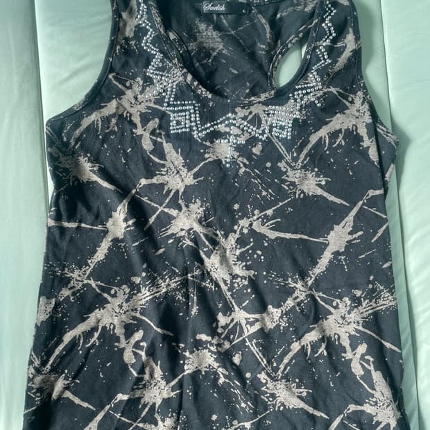 일본 빈티지 펑크 나시 나염 L사이즈