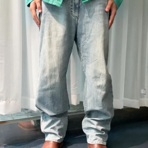 포터리 25SS 라이트 블루 워시드 데님 팬츠 R2567