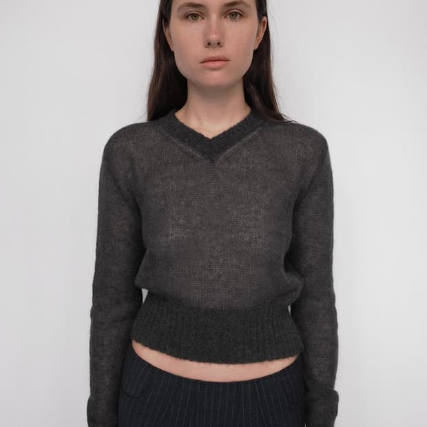 [M]기마구아스 Mum 모헤어 니트/다크 그레이