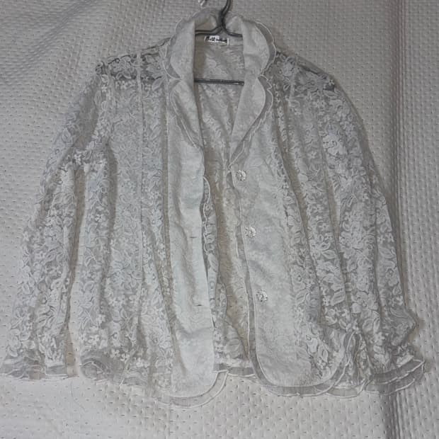 빈티지 레이스 레이어드 셔츠