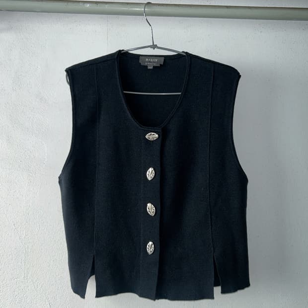 Bally Vintage Knit Button Vest