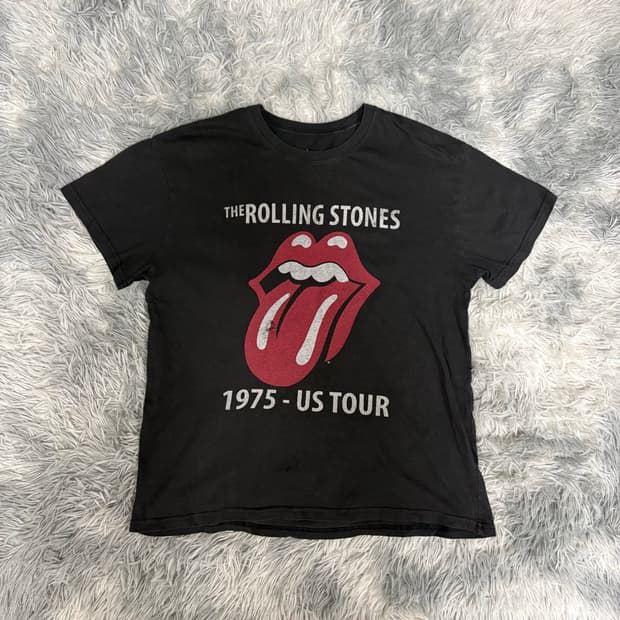 롤링스톤즈 1975 US Tour 티셔츠 faded
