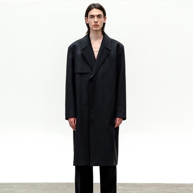 인사일런스(INSILENCE) 히든버튼 울 트렌치코트 95-100