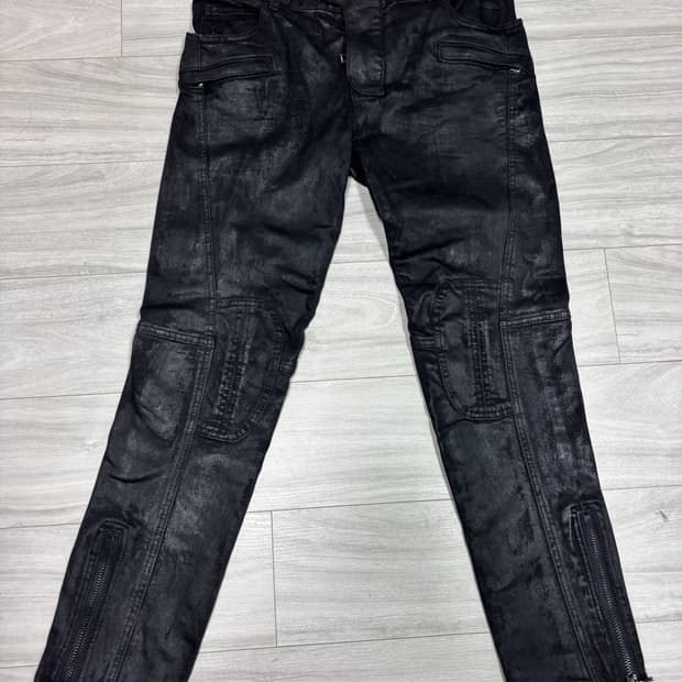 BALMAIN 블랙 데님 팬츠