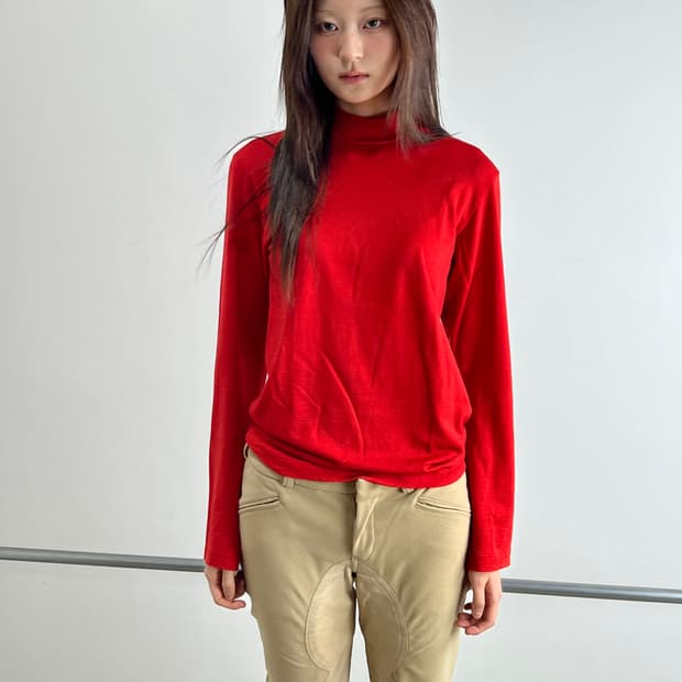 꼼데가르송 로브 드 샹브레 98AW 울 터틀넥 니트