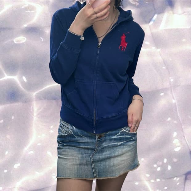 폴로 랄프로렌 빅포니 치프키프 후드집업 딥 블루 네이비 S
