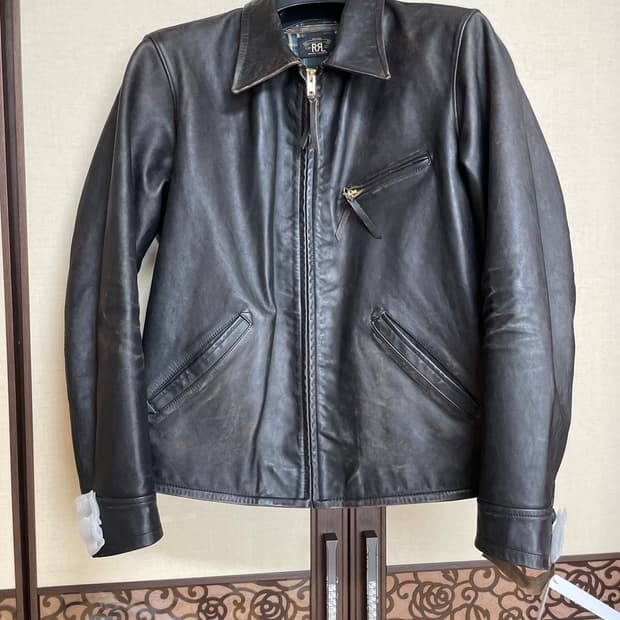 [M] RRL 뉴스보이 레더 재킷