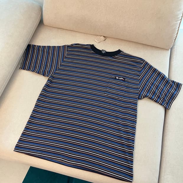 90s No fear stripe pocket T shirts