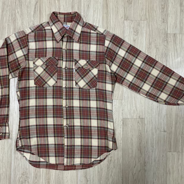 95~100) LVC원판 80's 리바이스 체크 워크셔츠(RRL&폴로)