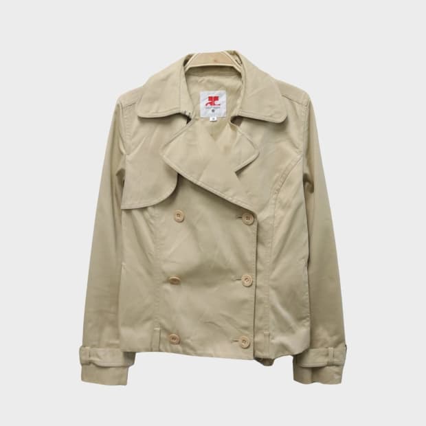 꾸레쥬 오네갸루 숏 트렌치코트  61352