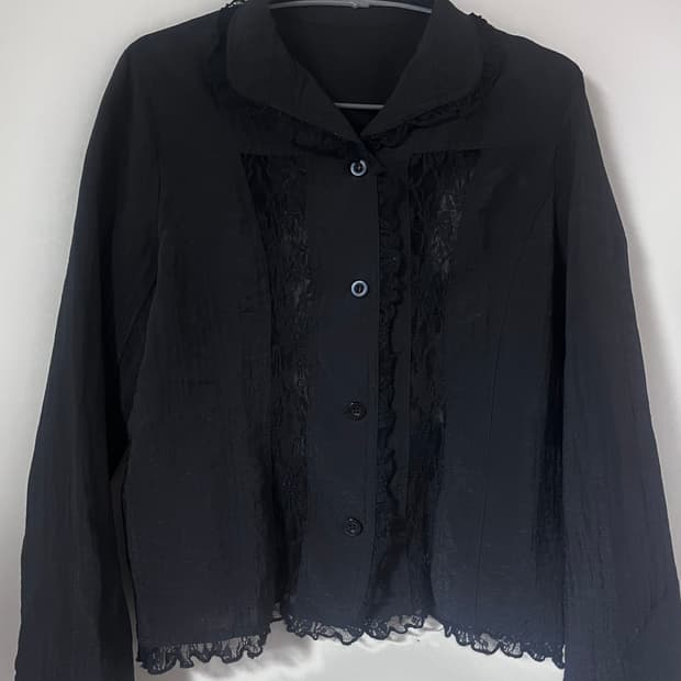 레이스 고스 고딕 로맨틱 갸루 블라우스 셔츠 공겜여주 공겜