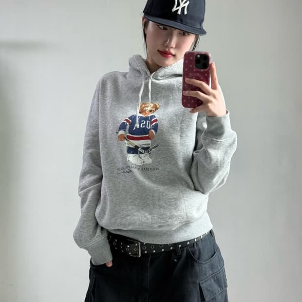 폴로 USA 베어 후드티