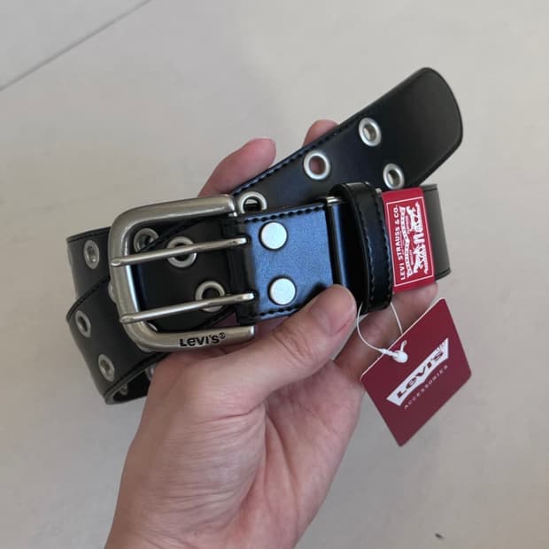 더블 아일릿 벨트 double eyelt belt