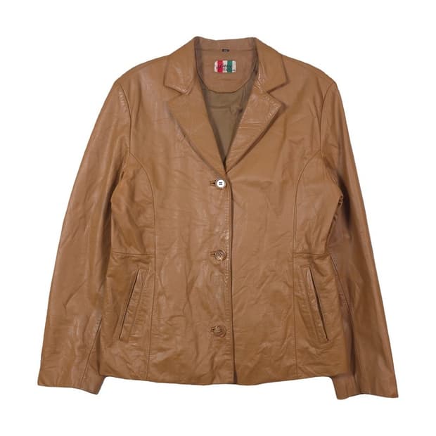 이태리 리얼 레더 3버튼 싱글 자켓