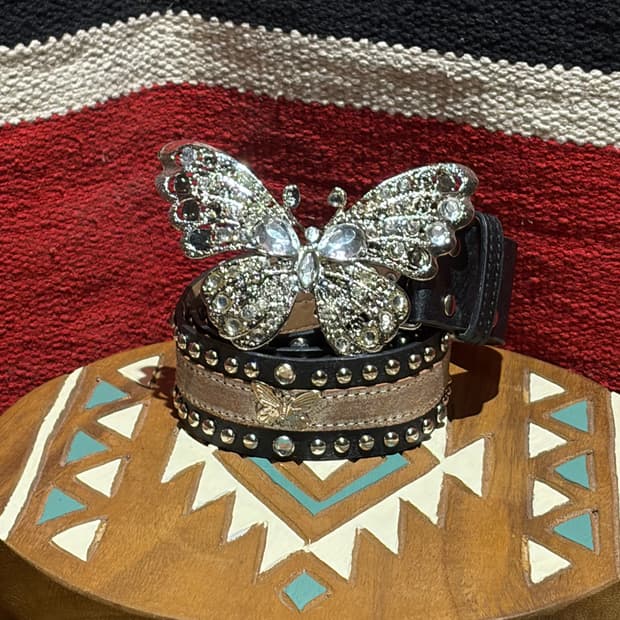 Rock chic y2k butterfly belt / 락시크 벨트