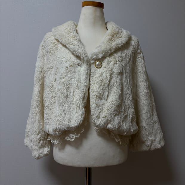 로사체리 크롭 퍼가디건