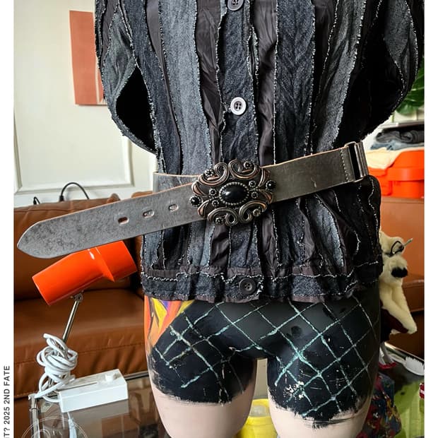 Hawk Company Metal Leather Western Belt