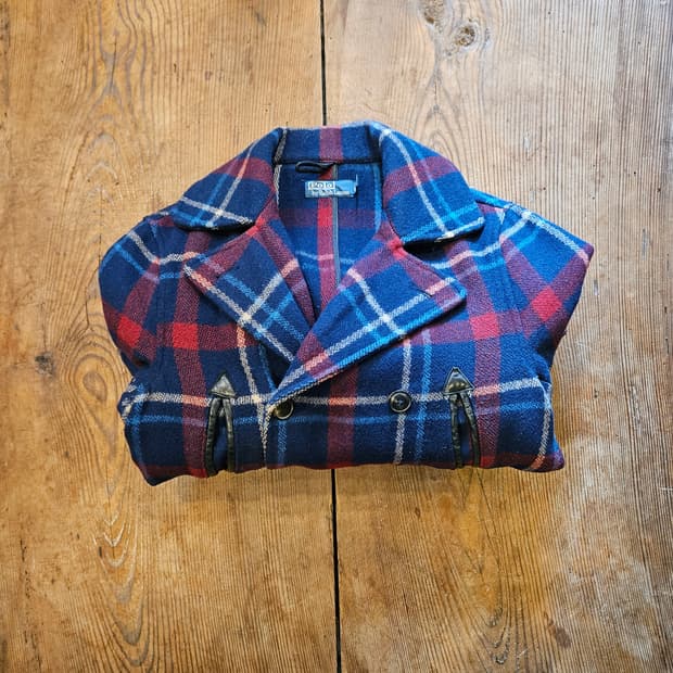 랄프로렌 체크 코트