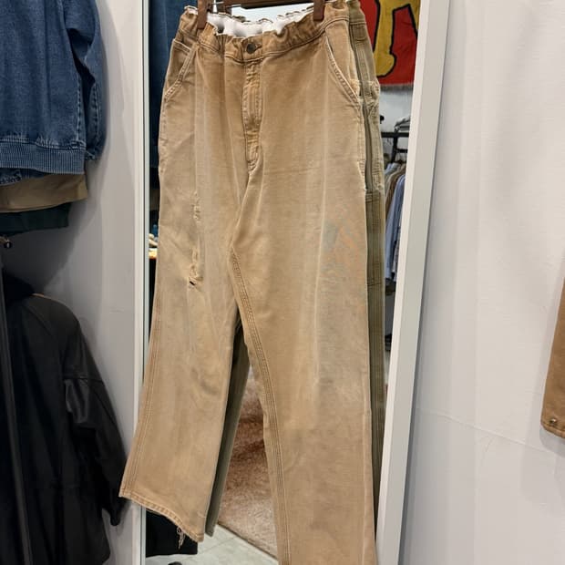 Carhartt 칼하트 덕 캔버스 싱글니 밴딩 워크 팬츠 (36-40)