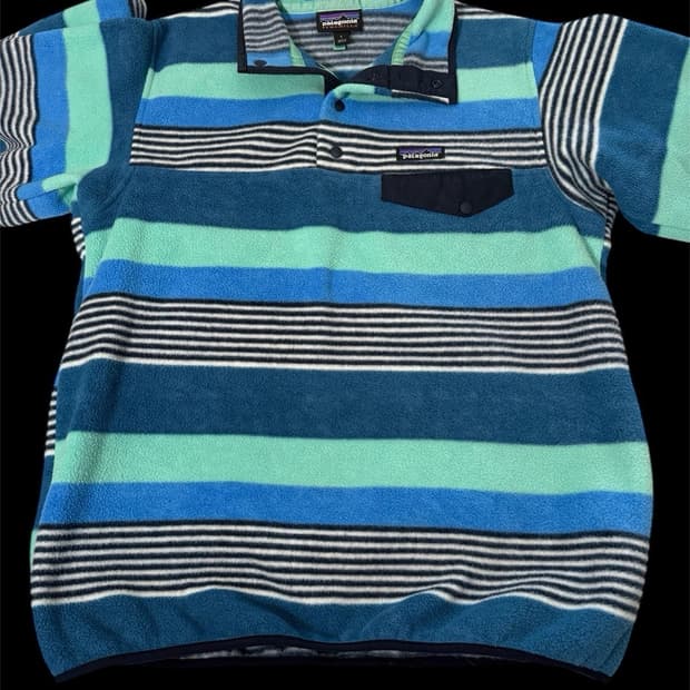 17SS 파타고니아 신칠라 스냅-T 핏츠 스트라이프 멕시코