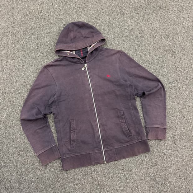 3)버버리 블랙라벨 빈티지 네이비 후드집업