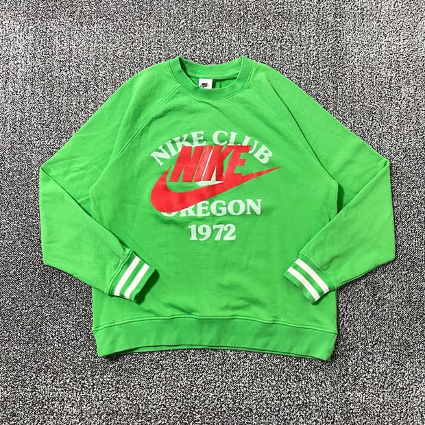 빈티지9. 나이키 NSW 오레곤 크루넥 맨투맨 스웻셔츠 그린 스파크