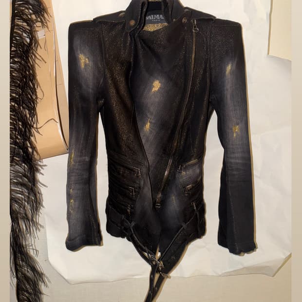 발망 2010aw 데카르넹 아카이브 슈퍼숄더 골드 재킷